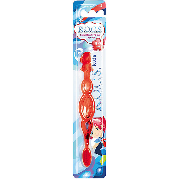 

Зубная щетка R.O.C.S. Kids, красная