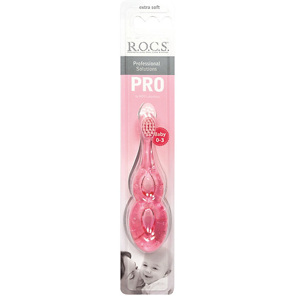 

Зубная щетка R.O.C.S. Pro Baby, экстрамягкая, розовая