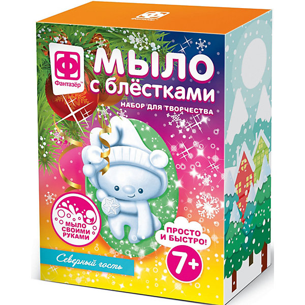 

Фигурное мыло с блёстками Фантазер "Северный гость, Разноцветный, Фигурное мыло с блёстками Фантазер "Северный гость"