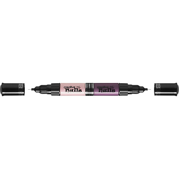 фото Лак-ручка для ногтей Creative Nails, 2 шт.: бежевый, темно-фиолетовый