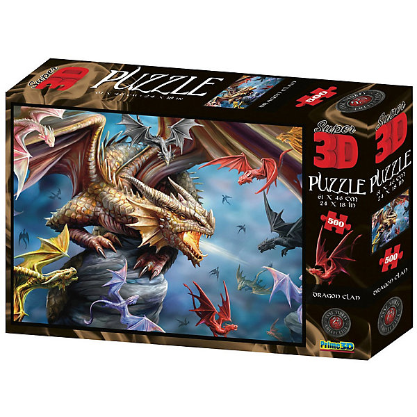 

Пазл Prime 3D «Клан дракона», 500 деталей (стереоэффект)