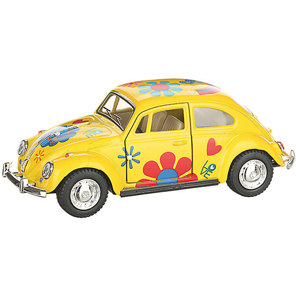 фото Коллекционная машинка Serinity Toys Volkswagen Beetle Classical раскрашенный, жёлтая