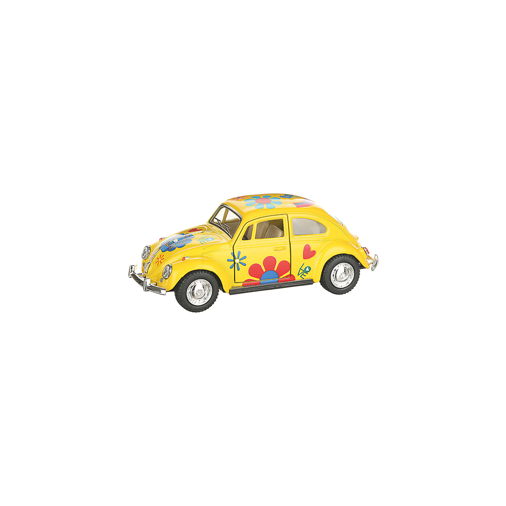 фото Коллекционная машинка Serinity Toys Volkswagen Beetle Classical раскрашенный, жёлтая