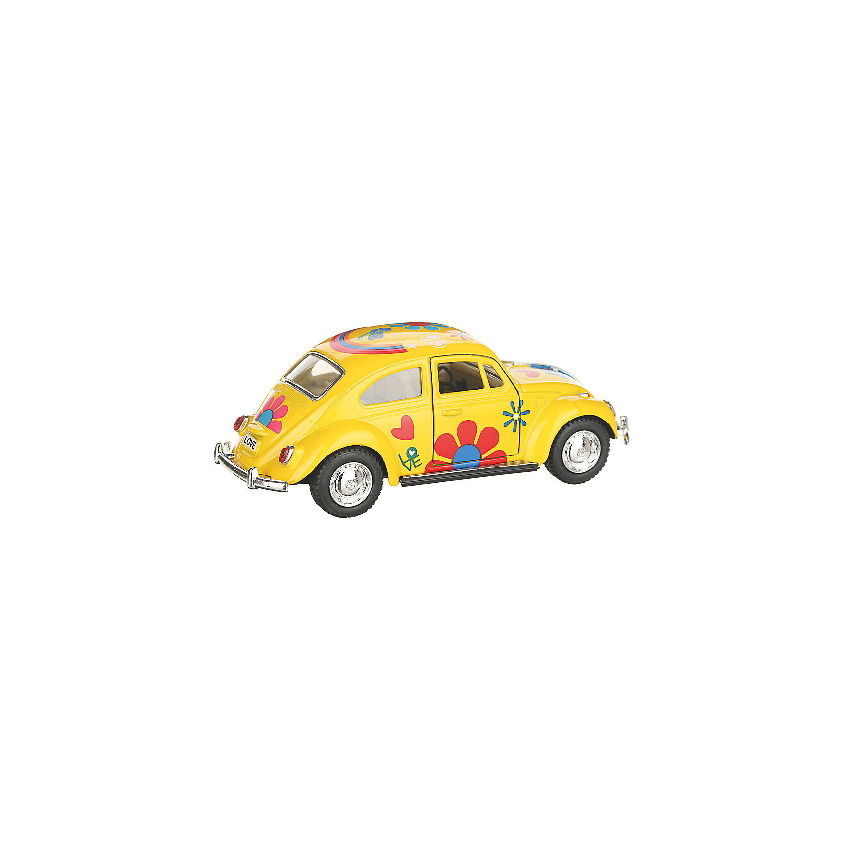 фото Коллекционная машинка Serinity Toys Volkswagen Beetle Classical раскрашенный, жёлтая