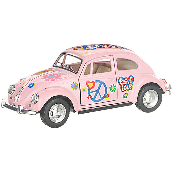 фото Коллекционная машинка Serinity Toys 1967 Volkswagen Classical Beetle, розовая