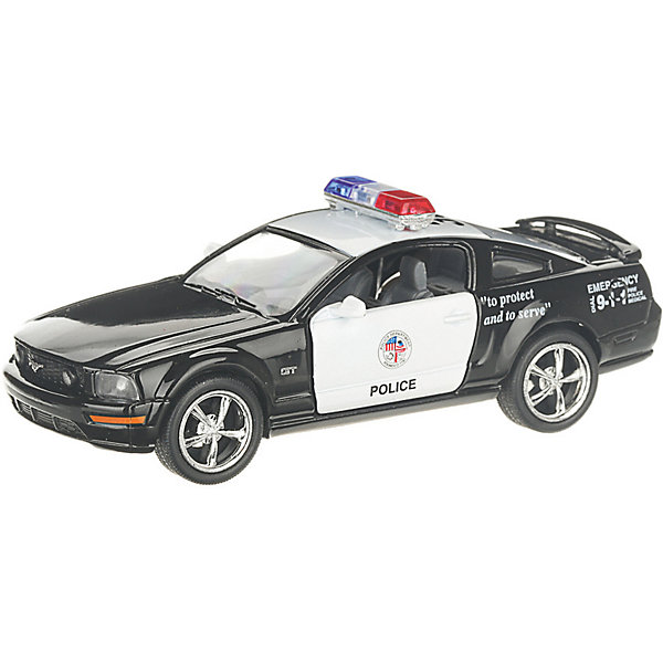 

Металлическая машинка Serinity Toys Ford Mustang GT Полиция, чёрная