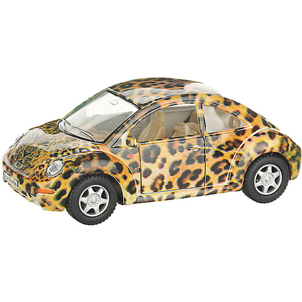

Металлическая машинка Serinity Toys Volkswagen Beetle New, леопардовая