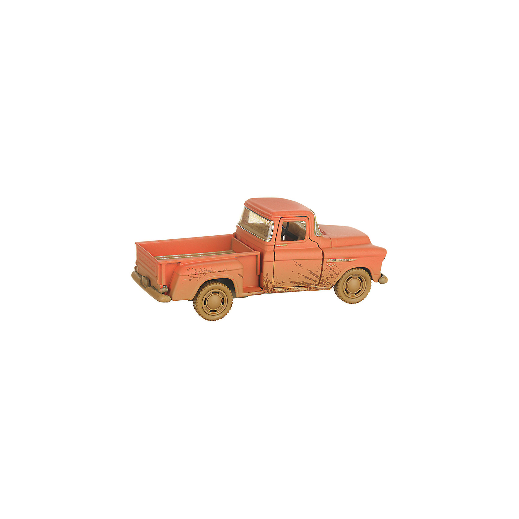 фото Коллекционная машинка Serinity Toys Сhevy Stepside Пикап грязный, оранжевая