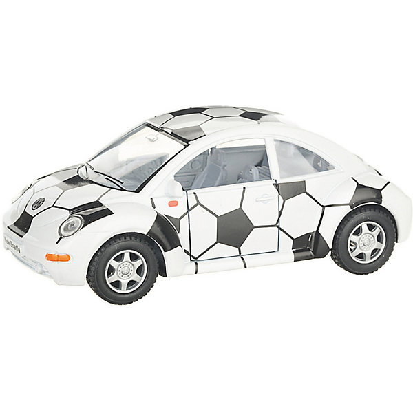 фото Коллекционная машинка serinity toys volkswagen beetle new футбольный, белая с чёрным