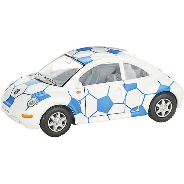 фото Коллекционная машинка serinity toys volkswagen beetle new футбольный, белая с голубым