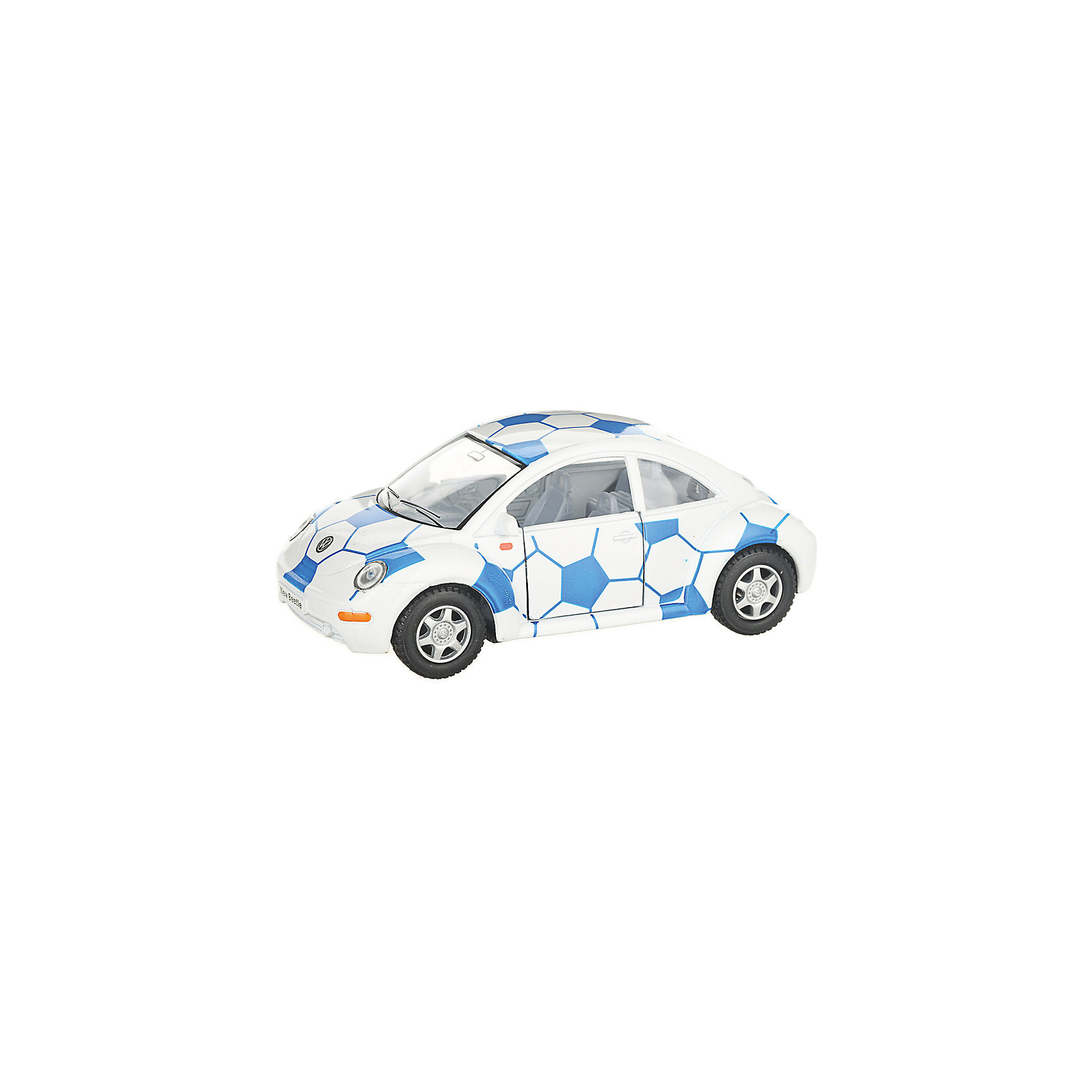 фото Коллекционная машинка serinity toys volkswagen beetle new футбольный, белая с голубым