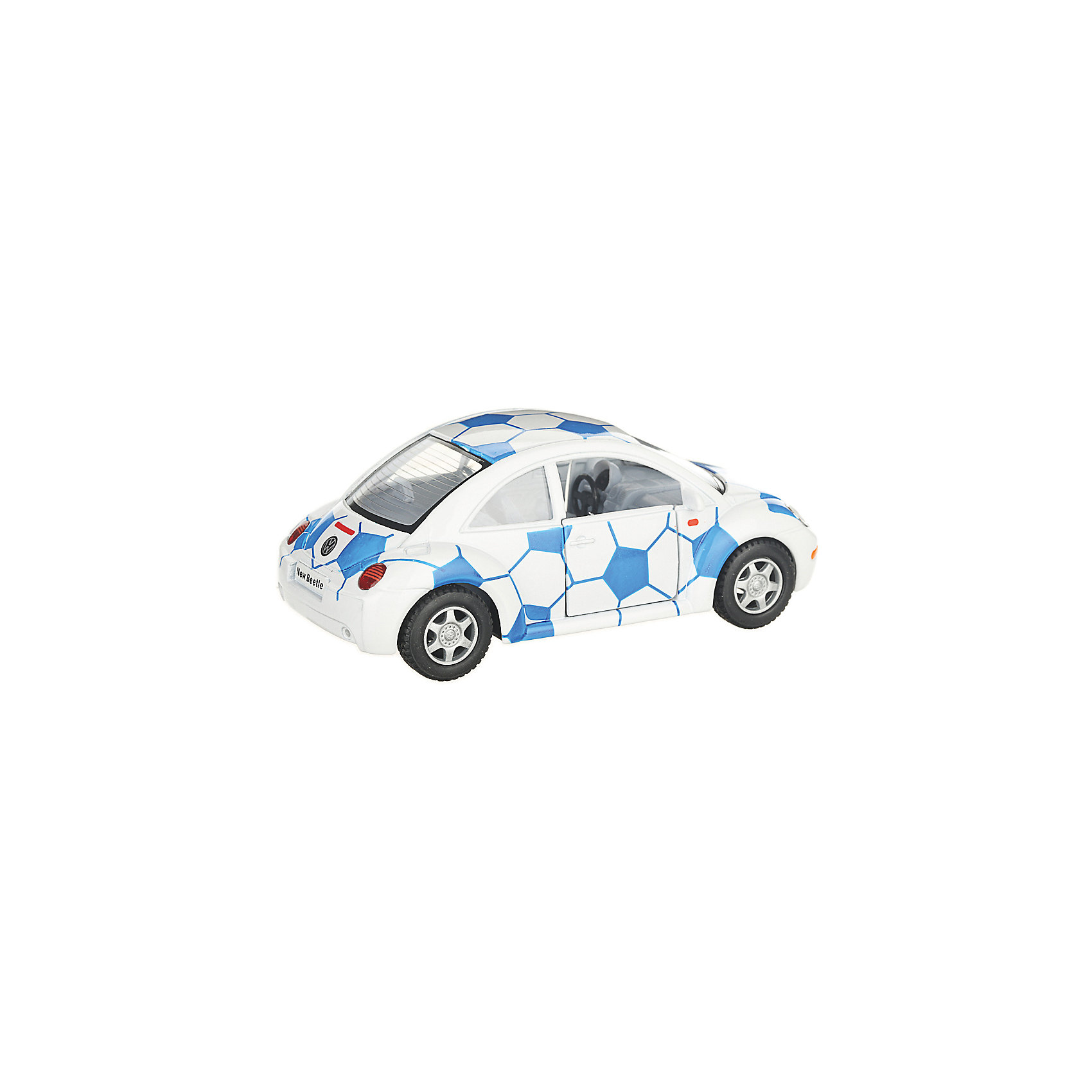 фото Коллекционная машинка serinity toys volkswagen beetle new футбольный, белая с голубым