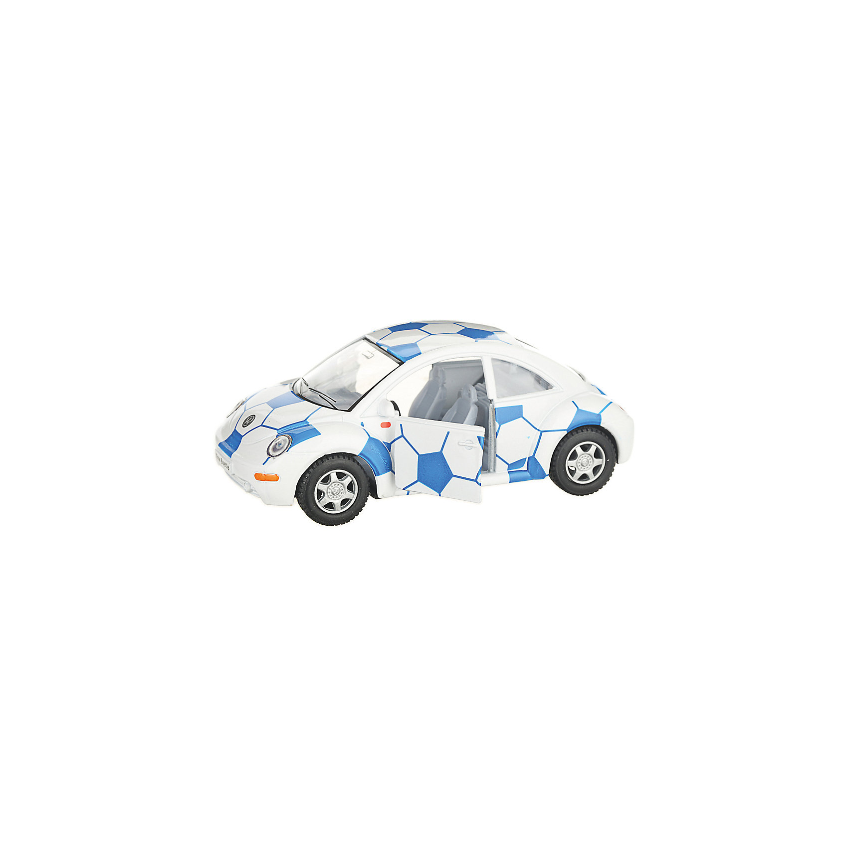 фото Коллекционная машинка serinity toys volkswagen beetle new футбольный, белая с голубым