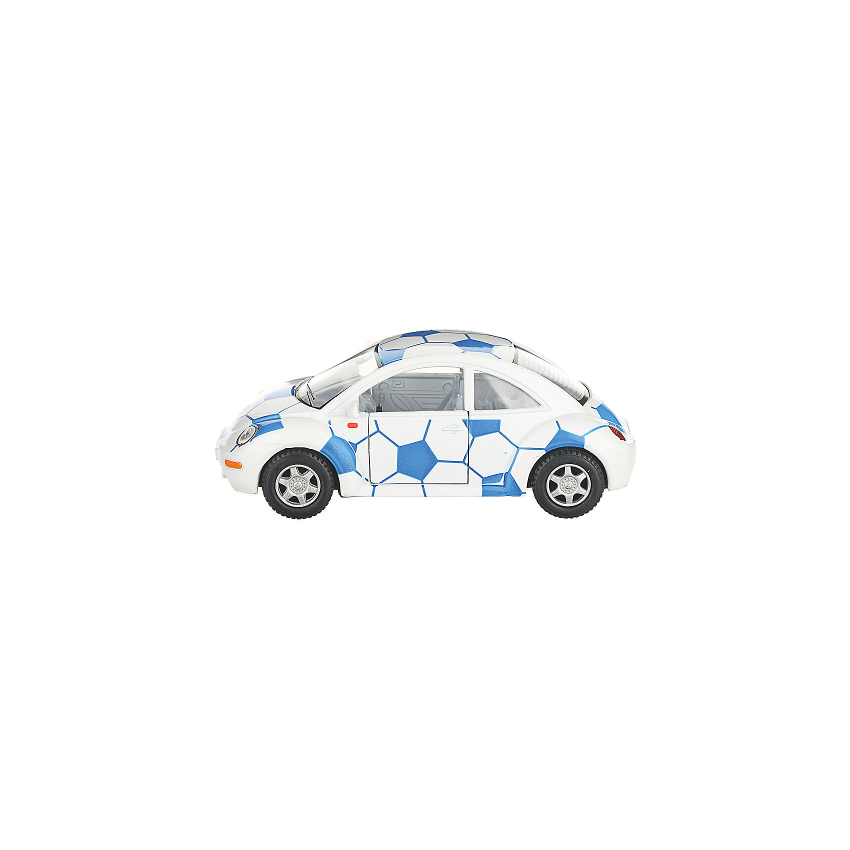 фото Коллекционная машинка serinity toys volkswagen beetle new футбольный, белая с голубым