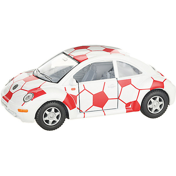 

Коллекционная машинка Serinity Toys Volkswagen Beetle New Футбольный, белая с красным