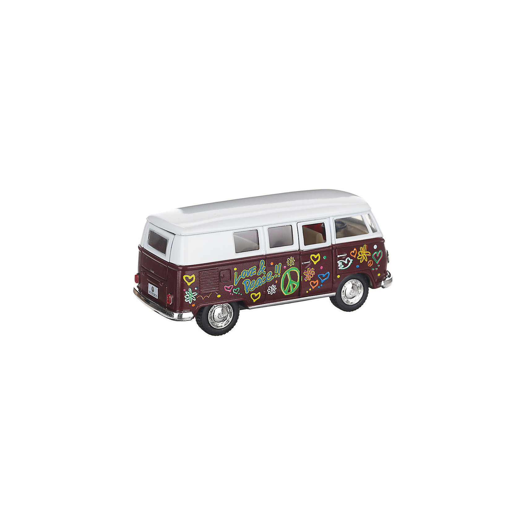 фото Металлический автобус Serinity Toys Volkswagen Classical раскрашенный, бордовая