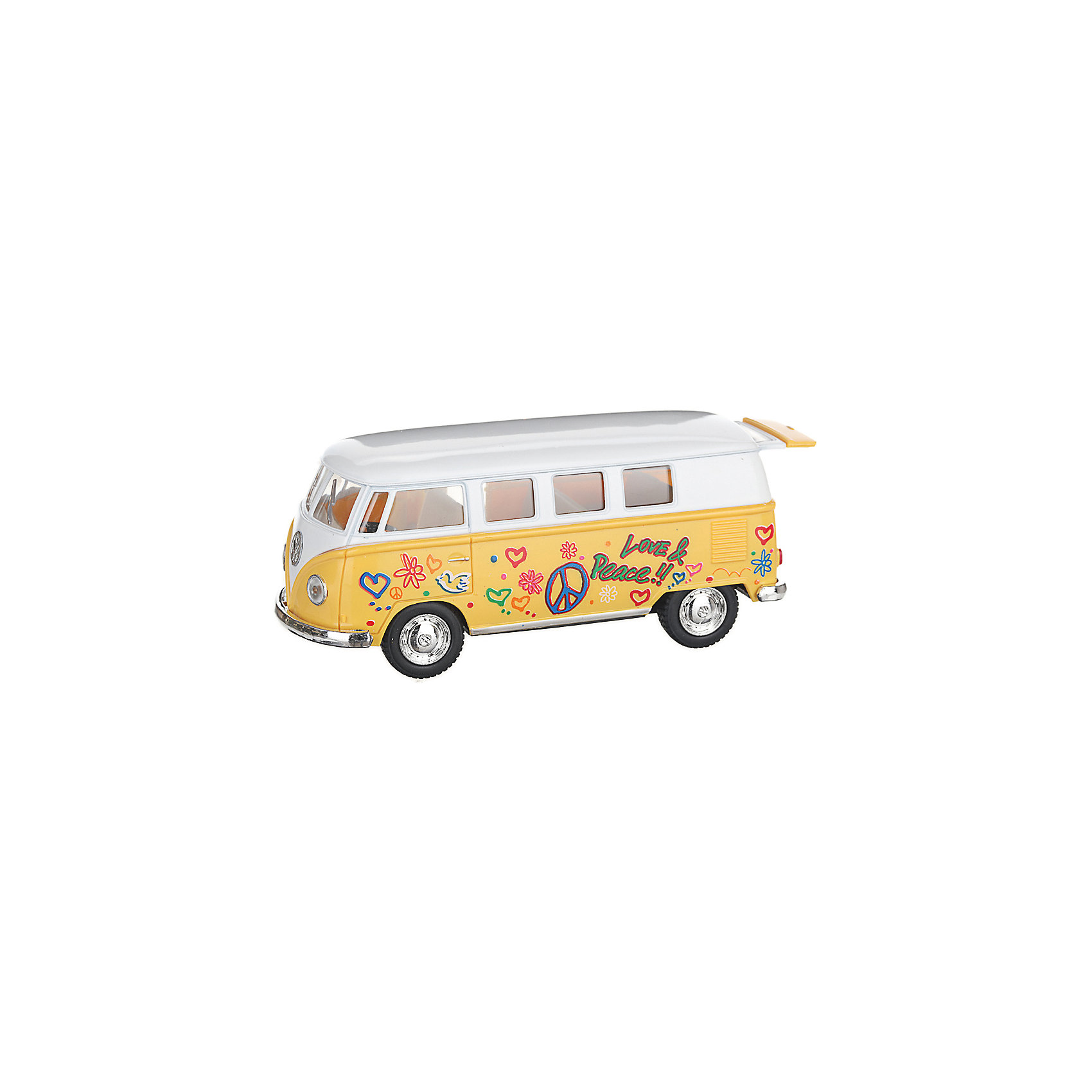 фото Металлический автобус Serinity Toys Volkswagen Classical раскрашенный, жёлтая