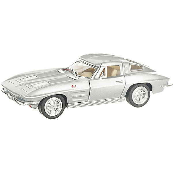 фото Коллекционная машинка serinity toys 1963 chevrolet corvette sting ray, серебристая