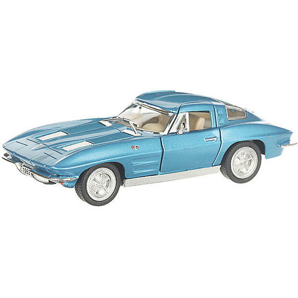 фото Коллекционная машинка serinity toys 1963 chevrolet corvette sting ray, голубая