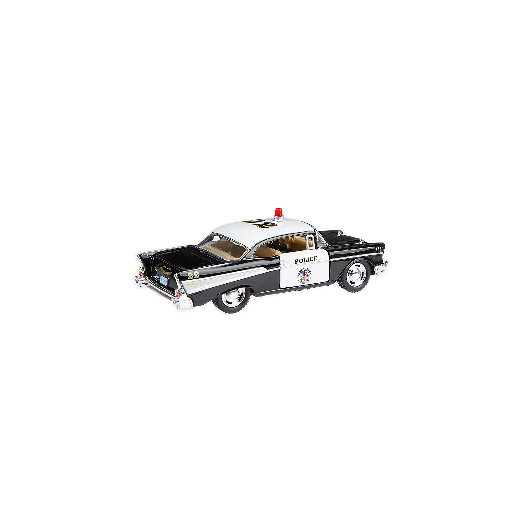 фото Коллекционная машинка Serinity Toys Chevrolet Bel Air Полиция, чёрно-белая