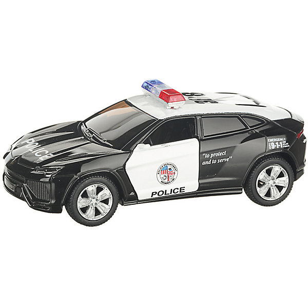 

Коллекционная машинка Serinity Toys Lamborghin Urus Полиция, чёрно-белая