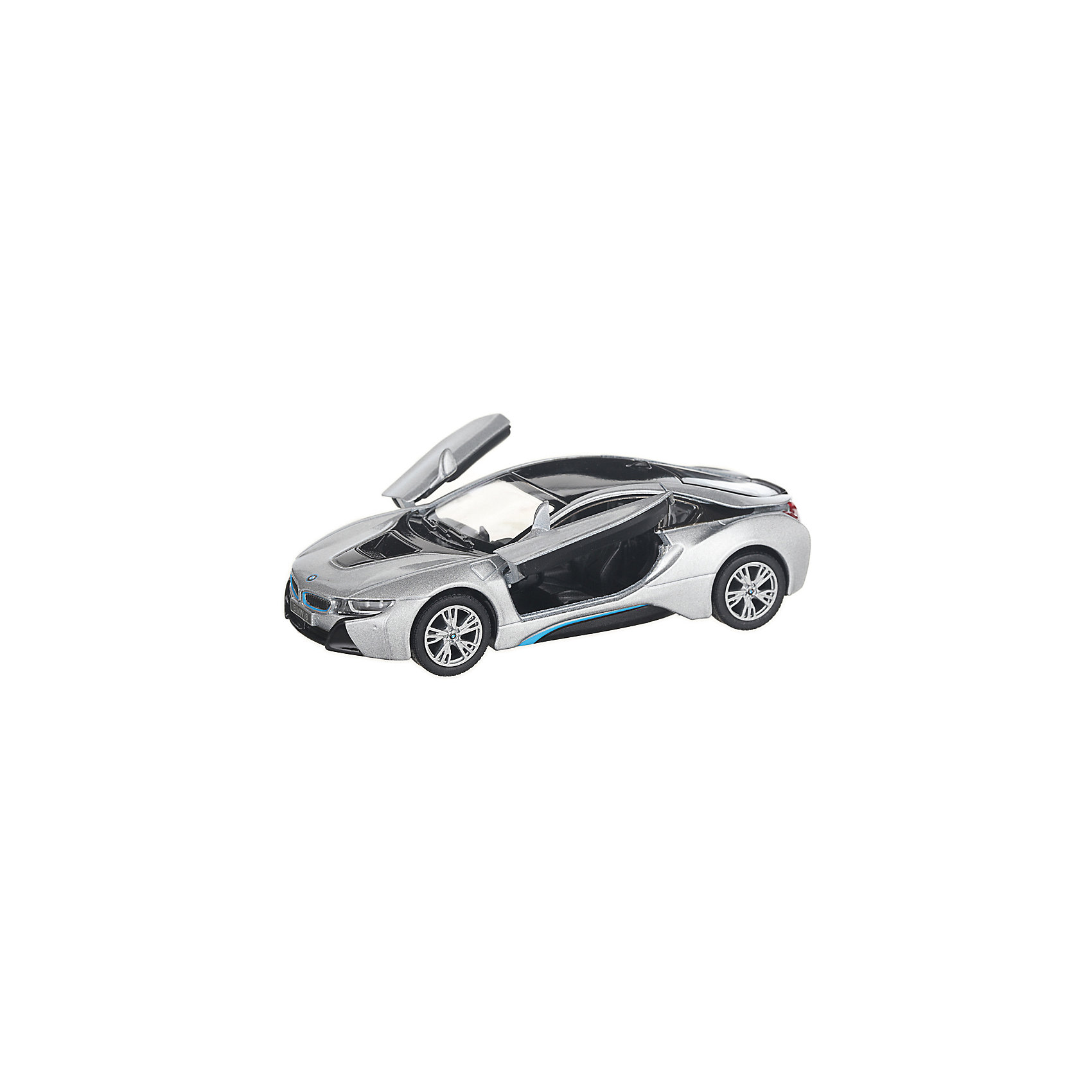 фото Коллекционная машинка Serinity Toys BMW i8, серебристая