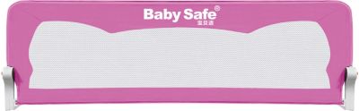 Baby Safe Барьер для кроватки Baby Safe Ушки, 180х42 см, розовый барьеры и ворота baby safe барьер для кроватки ушки 180 х 42 см