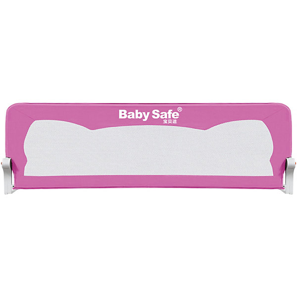 

Барьер для кроватки Baby Safe Ушки, 180х42 см, розовый