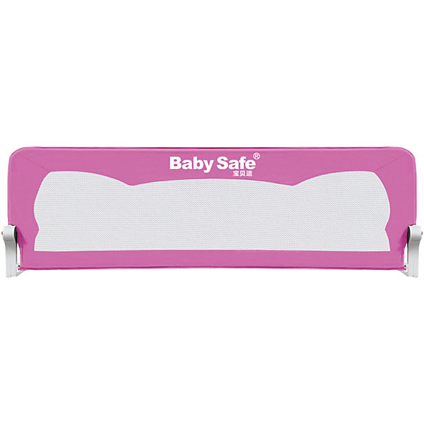 фото Барьер для кроватки Baby Safe "Ушки", 120х42 см, розовый