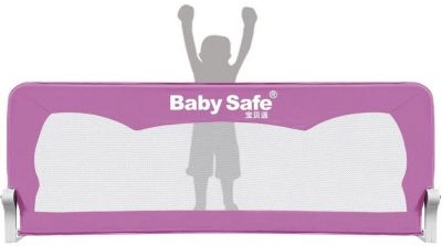 Baby Safe Барьер для кроватки Baby Safe Ушки, 150х42 см, розовый барьеры и ворота baby safe барьер для кроватки ушки 180 х 42 см