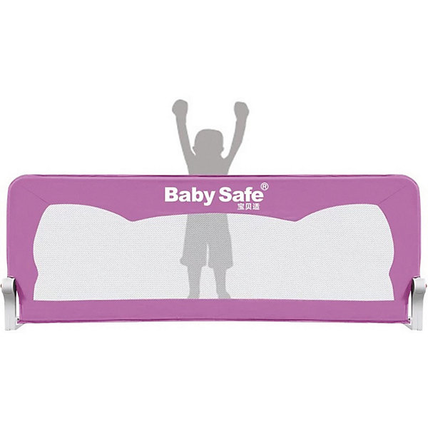 

Барьер для кроватки Baby Safe Ушки, 150х42 см, розовый