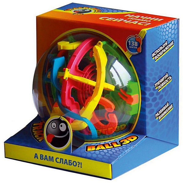 

Головоломка Track Ball 3D Шар 138 ходов, 19 см, Синий/красный, Головоломка Track Ball 3D Шар 138 ходов, 19 см