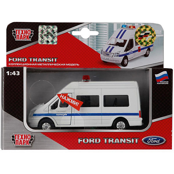 

Машинка Технопарк Ford Transit Полиция, 1:43