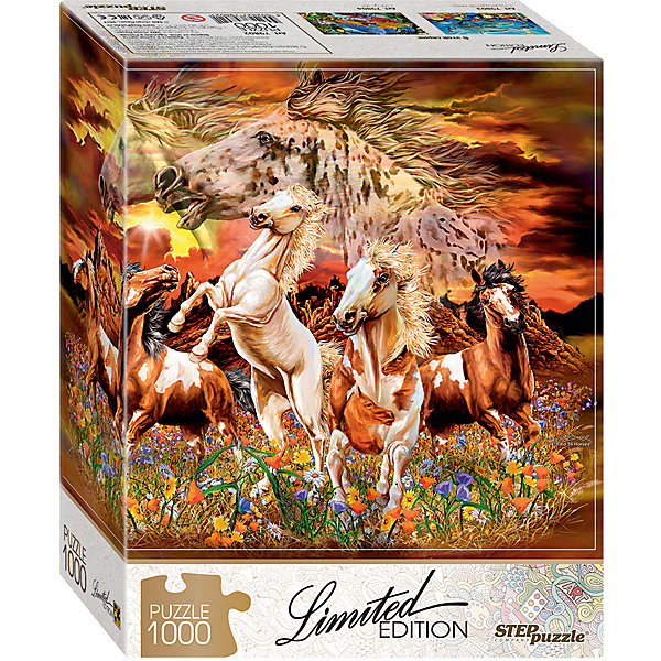 Степ Пазл Мозаика puzzle 1000 Найди 16 лошадей (Limited Edition)