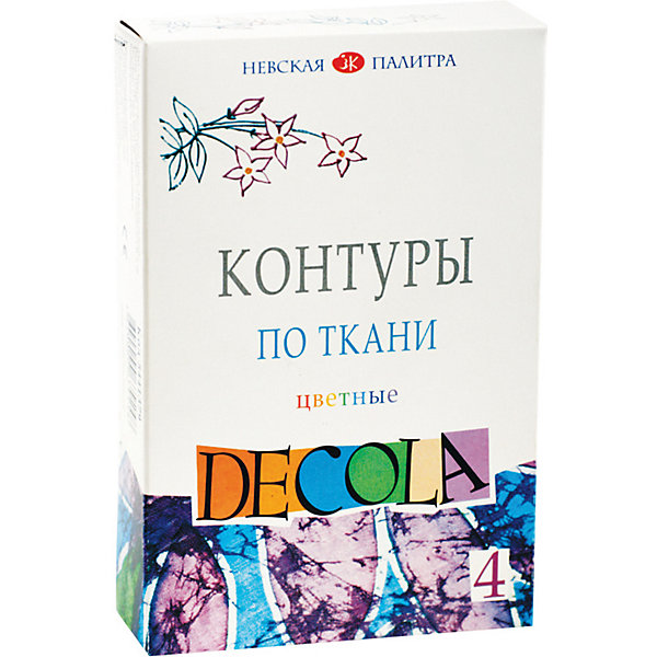 

Контуры по ткани 3ХК Decola, 4 цвета, акриловые