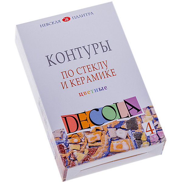 

Контуры по стеклу и керамике 3ХК Decola, 4 цвета