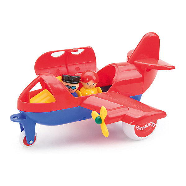 фото Игровой набор viking toys самолет jumbo с 2 фигурками, красный