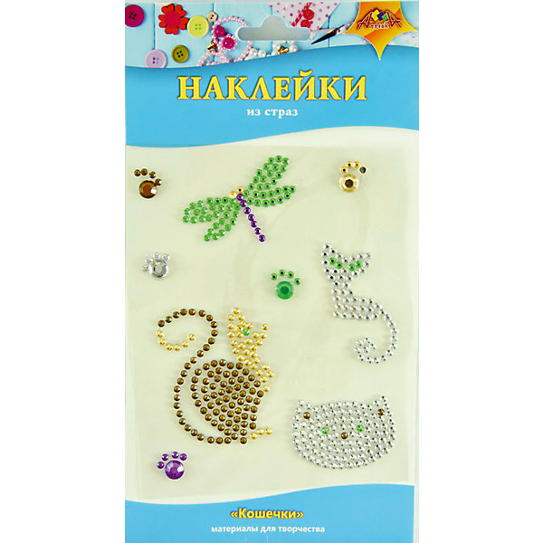 

Набор для творчества Апплика "Декоративные наклейки из страз" Кошечки