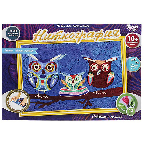 

Набор для творчества Danko Toys Картина нитками Совята