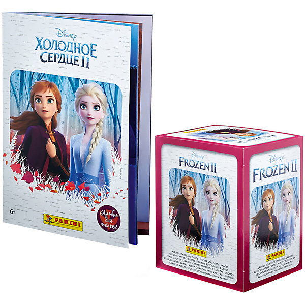 фото Альбом panini холодное сердце 2 (frozen 2) и бокс с наклейками, 50 пакетиков