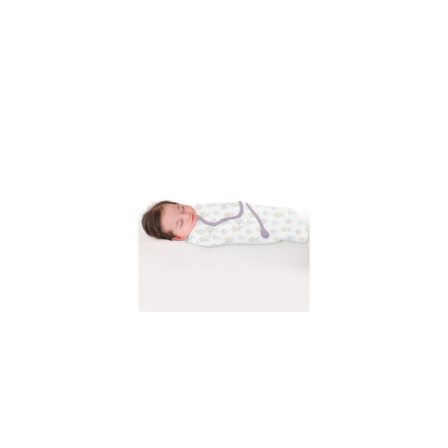 Конверт для пеленания на липучке , серый, сердечки Summer Infant 13460555