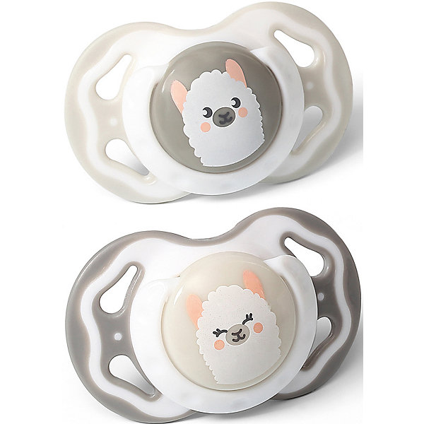 

Силиконовая пустышка BabyOno Лама 3-6 мес, 2 шт, Серый/белый, Силиконовая пустышка BabyOno Лама 3-6 мес, 2 шт