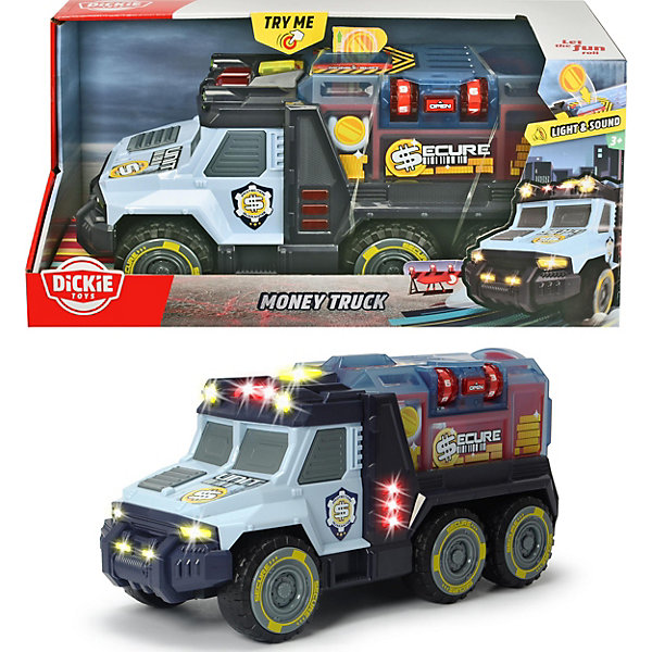 

Машинка Dickie Toys Инкасаторский грузовик свет, звук, 30 см, Weiß/beige, Машинка Dickie Toys Инкасаторский грузовик свет, звук, 30 см