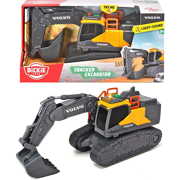 

Гусеничный экскаватор Dickie Toys Volvo, свет, зву, 23 см