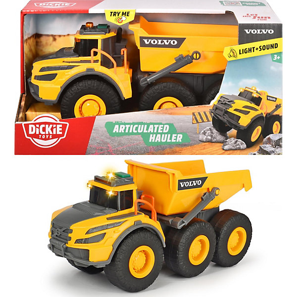 Самосвал Dickie Toys Volvo, свет, звук, 23 см 13492865