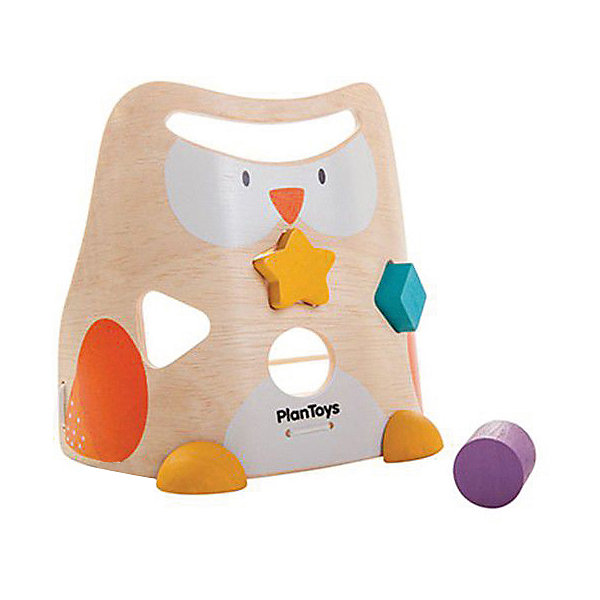 

Сортер Plan Toys "Сова", бежевый, Сортер Plan Toys "Сова",
