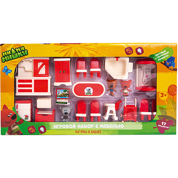 

Игровой набор Ми-Ми-Мишки Кеша, Тучка, Лисичка, 17 деталей интерьера