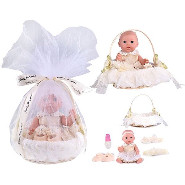 

Кукла-пупс Junfa Toys в корзинке, с акссесуарами, Бежевый, Кукла-пупс Junfa Toys в корзинке, с акссесуарами