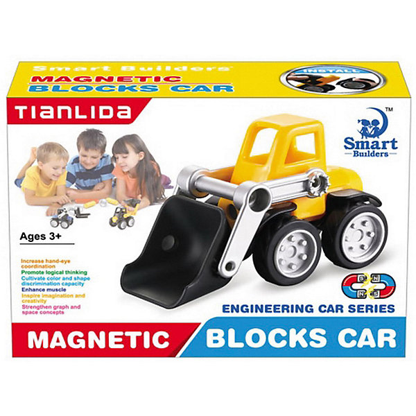 

Магнитный конструктор Junfa Toys "Трактор, Желтый, Магнитный конструктор Junfa Toys "Трактор"