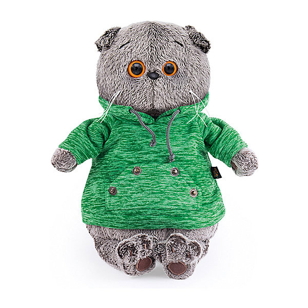 

Мягкая игрушка Budi Basa Кот Басик в зеленой толстовке с карманом-кенгуру, 30 см, Коричневый, Мягкая игрушка Budi Basa Кот Басик в зеленой толстовке с карманом-кенгуру, 30 см